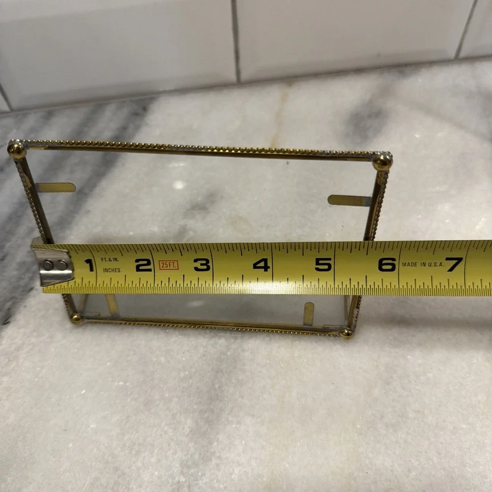 Vintage Set Of 3 Gold/glass Picture Frames 4x5in ES003